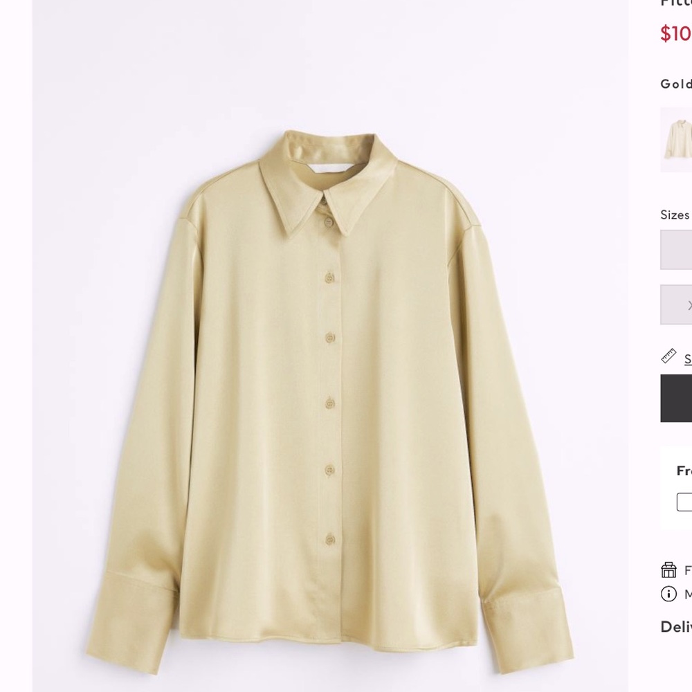 TAUPE SILKY BUTTON UP BLOUSE✨💛👑🌟⚜️🔱